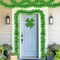 33 Ft St. Patrick's Day Tinsel Garland Decorations Green Gold Shamrock Garland Clover Metallic Streamer Hanging St Patricks Day Decorations for Home Indoor Outdoor Irish Party Supplies